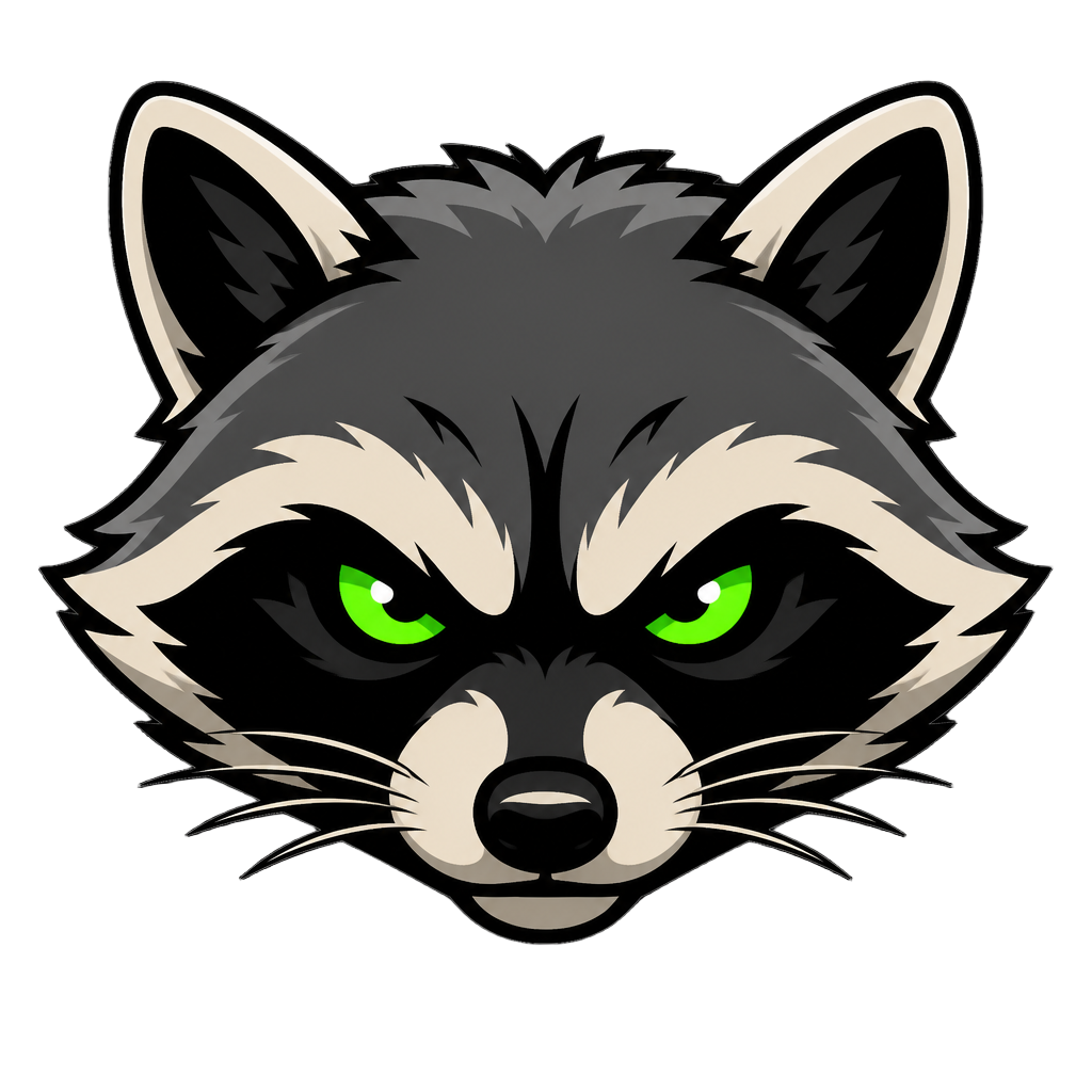 Trash Bandits raccoon logo